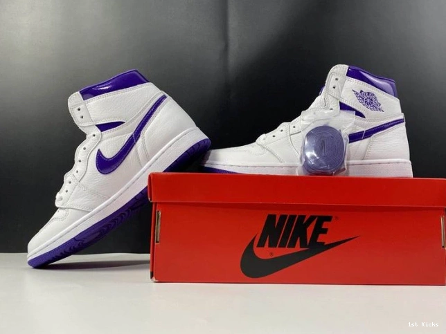 1st Kicks CD0461-151 1 HIGH AIR JORDAN RETRO PURPLE COURT 0724